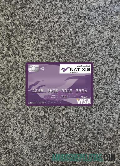 Argélia Natixis Algerie Bank Visa Card Photolook Front baixar para verificação